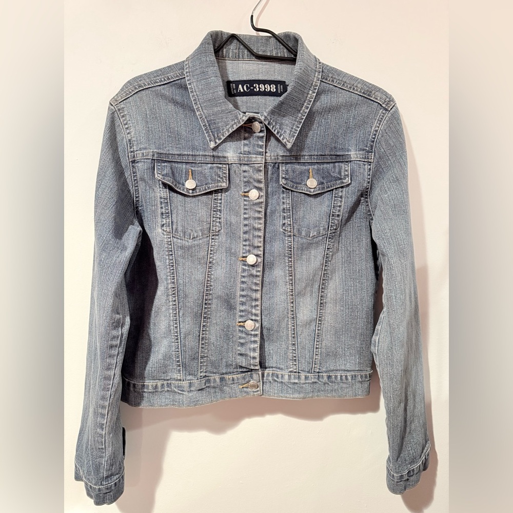 Light Blue Denim Jacket - Women's Classic Jean Coat AUTHENTIC Original Jeans